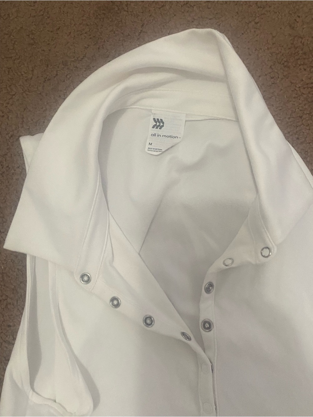 All in motion White Snap-Front Active dress